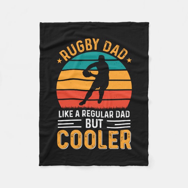 Rugby Dad Fleece Blanket (Front)