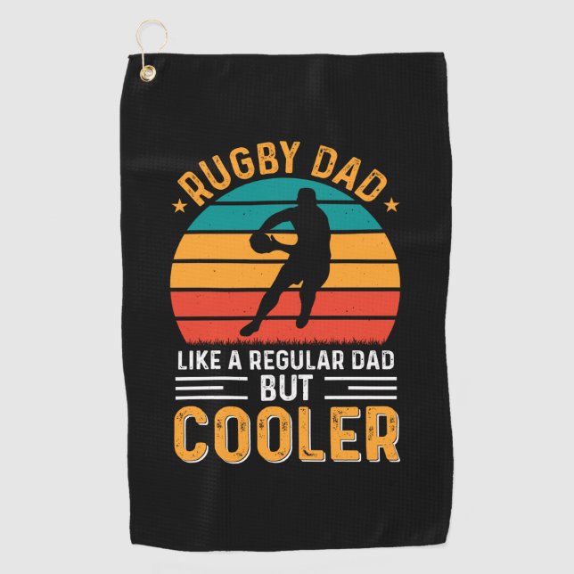 Rugby Dad Golf Towel (Front)