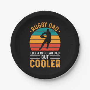 Rugby Dad Paper Plate