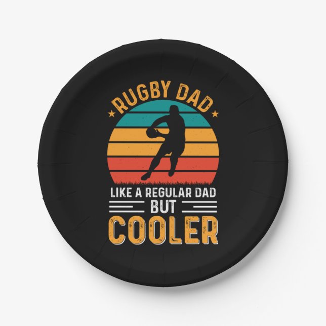 Rugby Dad Paper Plate (Front)