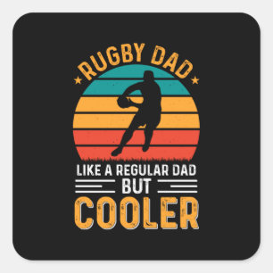 Rugby Dad Square Sticker