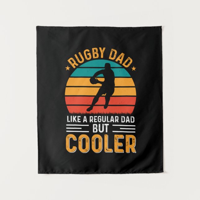 Rugby Dad Tapestry (Front)