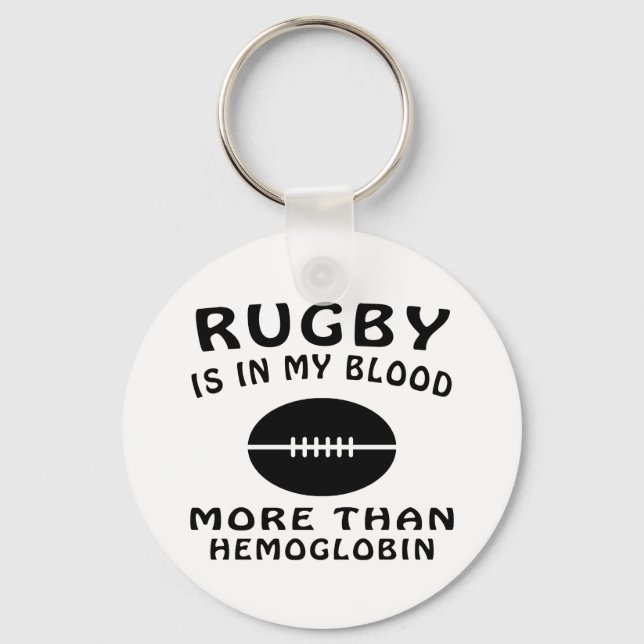 Rugby Design Key Ring (Front)