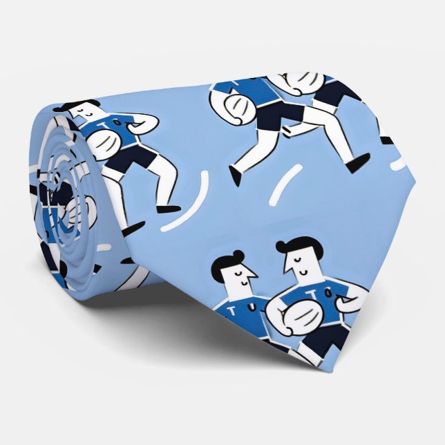 Rugby Design Neck Tie (Rolled)