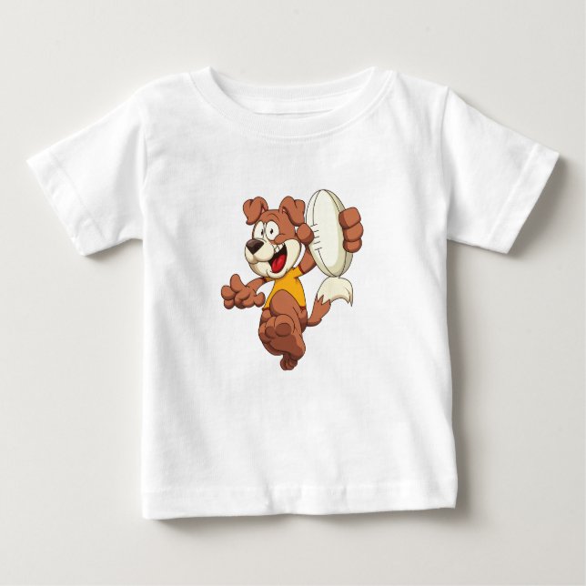 Rugby Dog Baby T-Shirt (Front)