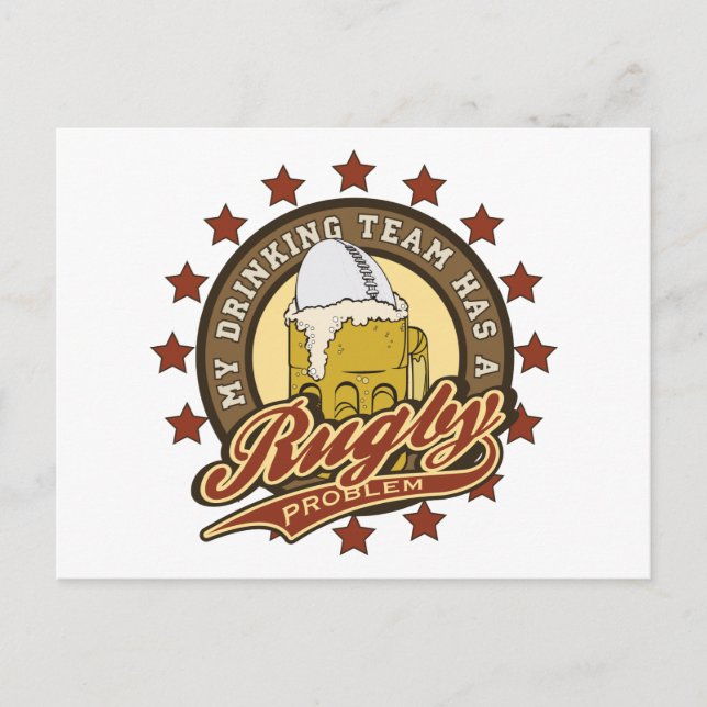 Rugby Drinking Team Postcard (Front)