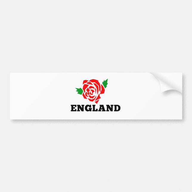 Rugby England English Rose Bumper Sticker (Front)