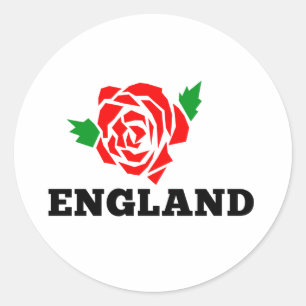 Rugby England English Rose Classic Round Sticker