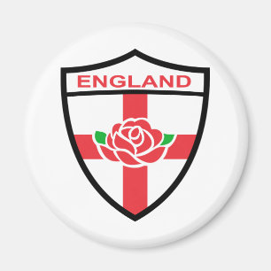 Rugby England English Rose Flag shield Magnet