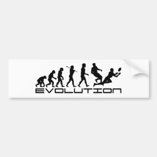 Rugby Football Sport Evolution Art Bumper Sticker