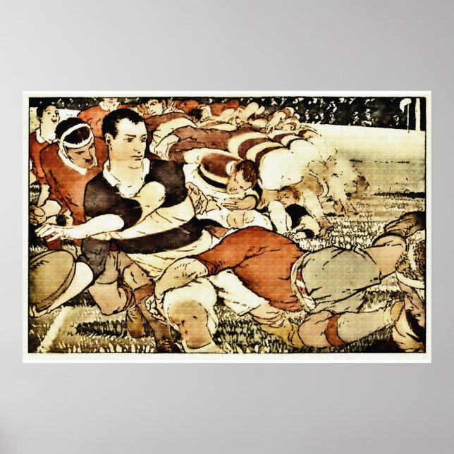 Rugby football: The scrum Poster (Front)