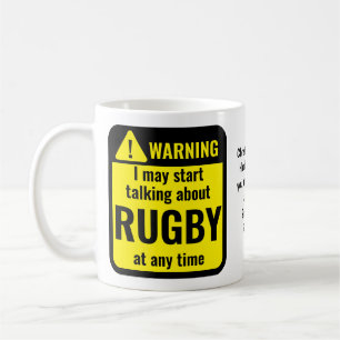 Rugby Funny Personalized Warning Coffee Mug