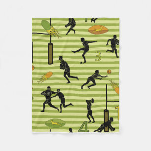 Rugby game are on Fleece Blanket