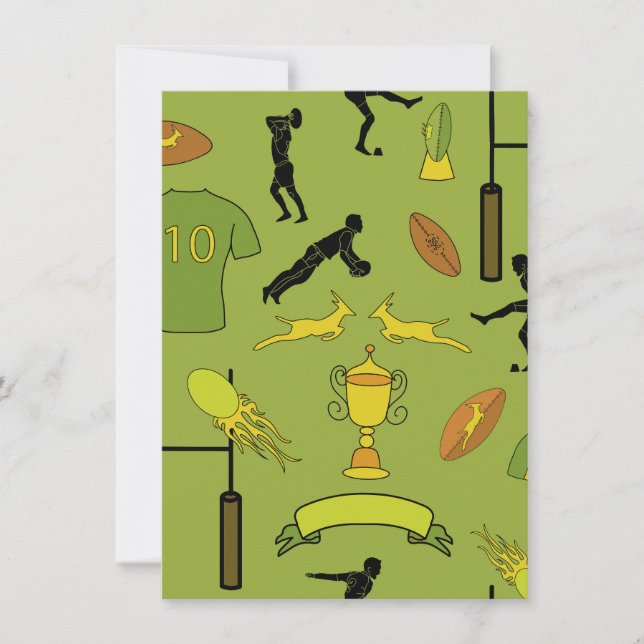 Rugby game are on Invitation (Front)