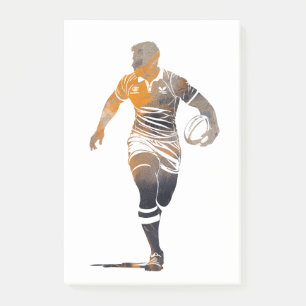 Rugby Game Sport Challenge Illustration Silhouette Post-it Notes