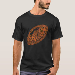 Rugby Game Typography  Rugby Player  Coach Mum Dad T-Shirt