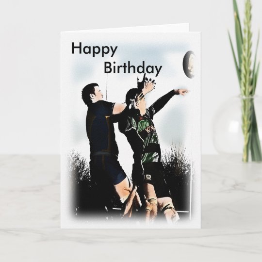 Rugby Happy Birthday Card Zazzle Com Au