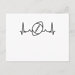 Rugby Heartbeat Sports Gifts Postcard