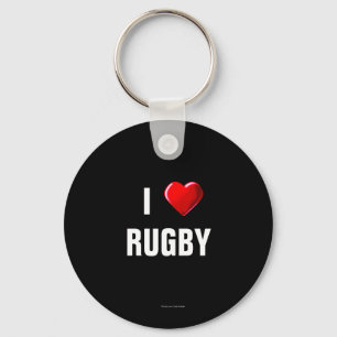 Rugby: I Love Rugby keychain