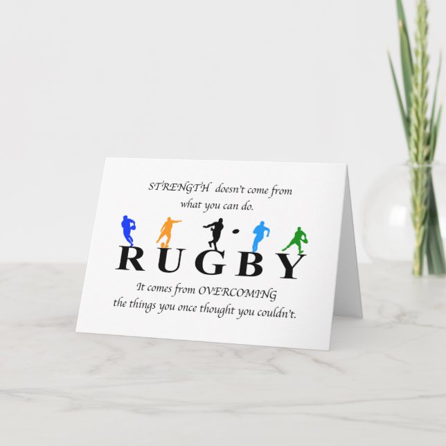 Rugby Inspirational Quote Card (Front)
