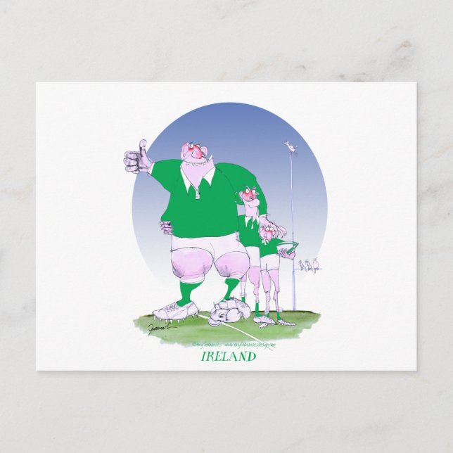rugby irish chums, tony fernandes postcard (Front)