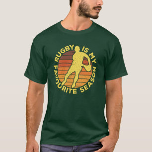 Rugby Is My Favourite Season Sport Nostalgia T-Shi T-Shirt