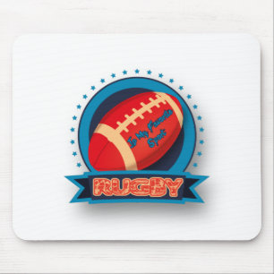 Rugby is My Favourite Sport, American Football Log Mouse Pad
