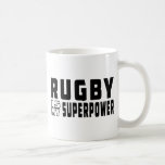Rugby is my superpower coffee mug<br><div class="desc">Rugby is my superpower</div>