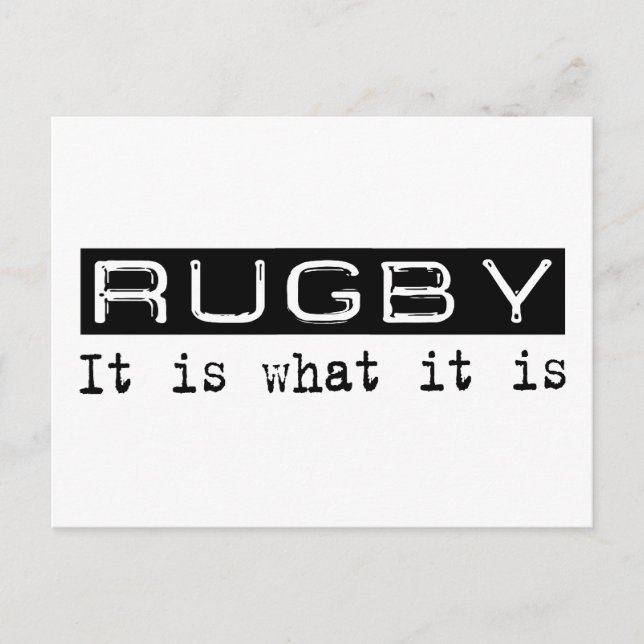 Rugby It Is Postcard (Front)