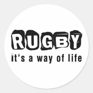 Rugby It's a way of life Classic Round Sticker