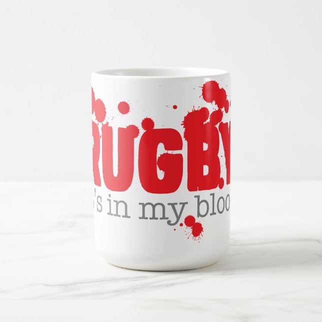 RUGBY - it's in my blood Coffee Mug (Center)
