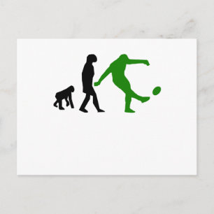 Rugby Kick Evolution (Green) Postcard