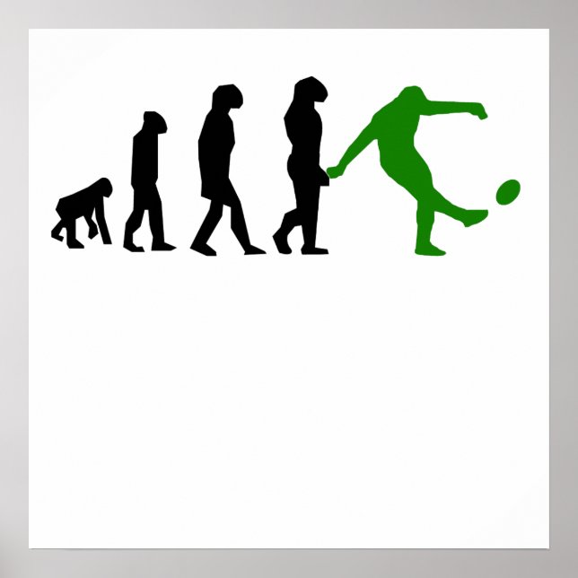Rugby Kick Evolution (Green) Poster (Front)