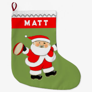 Rugby Large Christmas Stocking