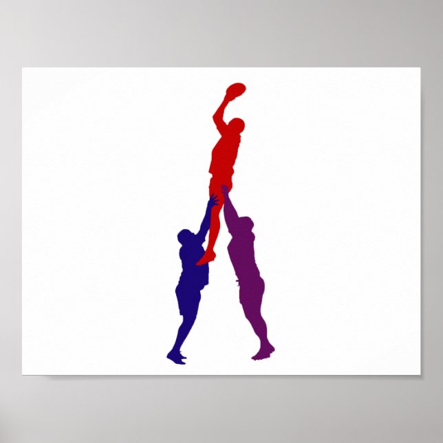 Rugby Lineout Poster (Front)