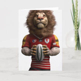 Rugby Lion Greeting Card