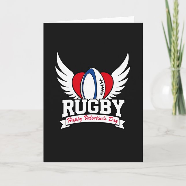 Rugby Love Valentines Day Card (Front)
