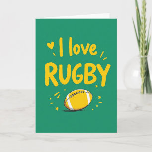 Rugby Love Vibrant Style Card