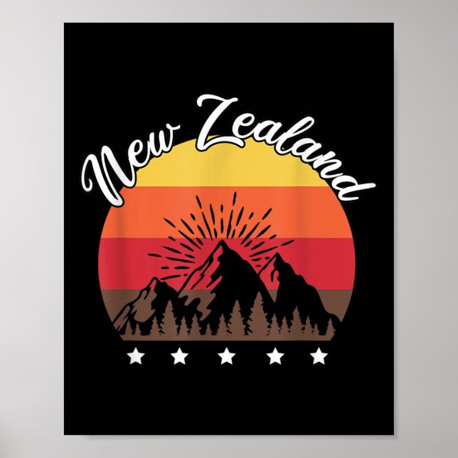 Rugby Lover Kiwi Gift New Zealand  Poster (Front)