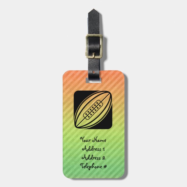 Rugby Luggage Tag (Front Vertical)
