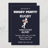 Rugby Makes Me Feel Alive Rugby Party