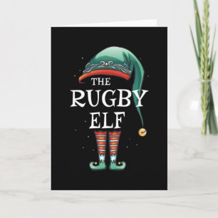 Rugby Matching Family Christmas Party Pajama Card