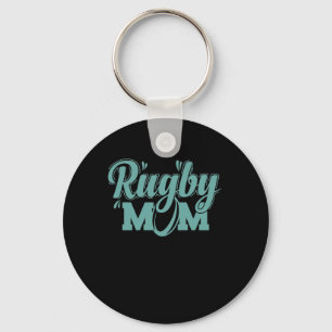 Rugby Mom Football Sports Players Fans Key Ring