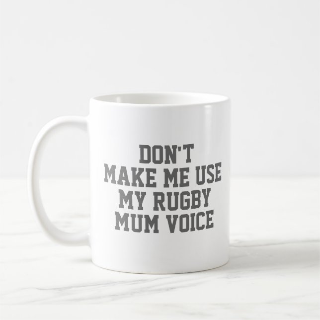 Rugby mom Gift Mug | Funny Quote Slogan Coach (Left)