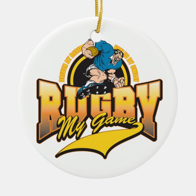 Rugby My Game Ceramic Ornament (Front)
