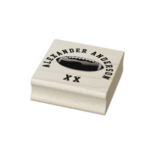 Rugby Name and Jersey Number Personalise Rubber Stamp