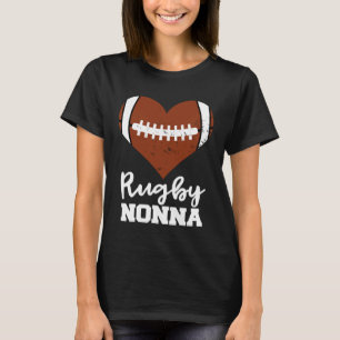 Rugby Nonna Heart Rugby Player Nonna T-Shirt