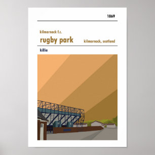 Rugby Park, Kilmarnock. Stadium Print