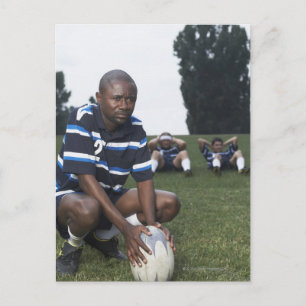 Rugby player 2 postcard