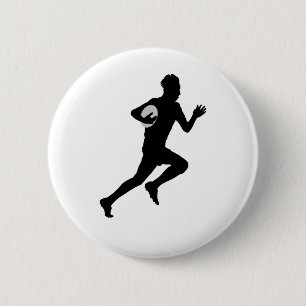 Rugby Player 6 Cm Round Badge